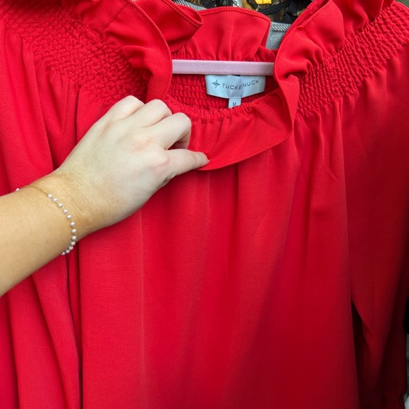 Red Off the Shoulder Marguerite Blouse - medium - now sold out! - Picture 9 of 9